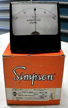 Load image into Gallery viewer, SIMPSON (MODEL 1327) 100-0-100 DC ARMATURE AMPS / 50-0-50mV OLD STOCK *FREE SHIP