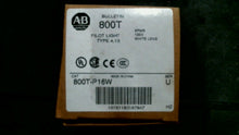 Load image into Gallery viewer, ALLEN BRADLEY 800T-P16W PILOT LIGHT XFMR WHITE LENS SER.U 120V -FREE SHIPPING