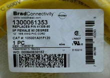 Load image into Gallery viewer, MOLEX WOODHEAD 1300061353 / 105001A01F120 CABLE ASS'Y 12' 16/5 AWG PVC *FREESHIP