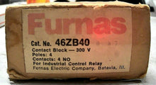 Load image into Gallery viewer, SIEMENS FURNAS 46ZB40 CONTACT BLOCK 300VAC 4 N.O. CLASS 46 SCREW TERMINALS *FSHP