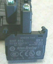 Load image into Gallery viewer, LOT/9 AB ROCKWELL 800F-N5G SER B LAMP MODULE 22MM LED GREEN 120VAC/DC *FREESHIP