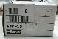 Load image into Gallery viewer, LOT/6 PARKER SCHRADER BELLOWS ASN-15 AIR SILENCER POLY 1/2"NPT 370 SCFM FLOW *FS