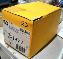 Load image into Gallery viewer, (5) HUBBELL HBL5253 DUPLEX RECEPTACLE ON 4 INCH GRAY COVER NIB *FREE SHIPPING*