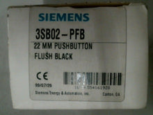 Load image into Gallery viewer, SIEMENS 3SB02-PFB 22MM PUSHBUTTON FLUSH BLACK -FREE SHIPPING