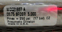 Load image into Gallery viewer, PARKER CYLINDER DIVISION 00.75-BFDSR-5.000 PNEUMATIC CYLINDER (SEALED) *FRSHIP*