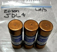 Load image into Gallery viewer, BUSSMANN EDISON JDL 4 / JDL4 FUSE TIME-DELAY 4A 600VAC CLASS J (TESTED) *FR SHP*