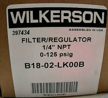 Load image into Gallery viewer, WILKERSON B18-02-LK00B FILTER-REGULATOR 5MICRON PARTICLE FILTRATION *FREE SHIP*