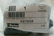 Load image into Gallery viewer, LOT/4 PARKER SCHRADER BELLOWS PS750P 1/4" PORT BLOCK KIT (SEALED) *FREESHIPPING*