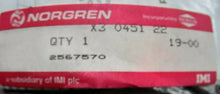 Load image into Gallery viewer, NORGREN X3 0451 2 INLINE VALVE 5/2 MAN/MECH (ACTUATION: ROLLER/SPRING) 1/8NPT FS