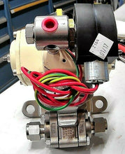 Load image into Gallery viewer, ELOMATIC ESA 25-3/A PNEU. ACT., SWAGELOK CF3M BALL V, ASCO EF8320G202 SOL. V FS