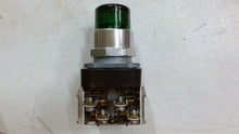 Load image into Gallery viewer, ALLEN BRADLEY 800T-QB24G GREEN PUSHBUTTON MOMENTARY W/CONTACT SER.T -FREE SHIP