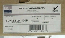 Load image into Gallery viewer, EMERSON SOLA HD SDN 2.5-24-100P POWER SUPPLY ENCLOSED 2.5A 100/240VAC 24VDC *FS*