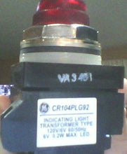 Load image into Gallery viewer, GE CR104PLG92R INDICATING LIGHT HD OILTIGHT RED LENS 120V - FREE SHIPPING