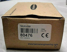 Load image into Gallery viewer, BANNER ENGINEERING T30UXUCQ8 RT ANGLE ULTRASONIC SENSOR 4PIN QDC ANALOG *FRSHIP*