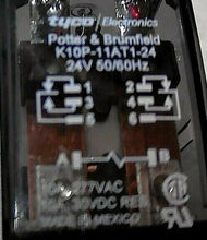 Load image into Gallery viewer, POTTER & BRUMFIELD K10P-11AT1-24 (TE CONNECTIVITY) RELAY MINI 15A DPDT FREE SHIP