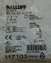 Load image into Gallery viewer, BALLUFF BES 516-325-E4-C-05 (BES00PA) INDUCTIVE SENSOR 12X33MM CABLE SEALED *FS*