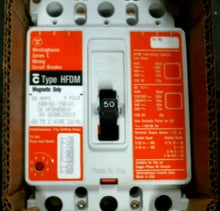 Load image into Gallery viewer, WESTINGHOUSE HFDM050KM MINING CIRCUIT BREAKER 50A 600VAC 250VDC 3P-FREE SHIPPING