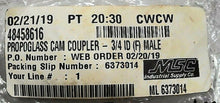 Load image into Gallery viewer, LOT/3 NEWAGE INDUSTRIES 5611788 CAMOPER COUPLING PROPOGLASS TYPF 3/4" ADAPTX *FS