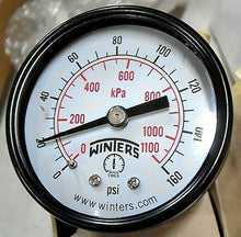 Load image into Gallery viewer, 3-WINTERS PEM1409 1-NORGREN 18-013-212 0-160PSI/1-1100kPa GAUGES *FREE SHIPPING*