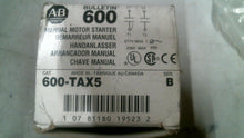 Load image into Gallery viewer, ALLEN BRADLEY 600-TAX5 MANUAL MOTOR STARTER SER.B 115-230v 1PH 2P -FREE SHIPPING