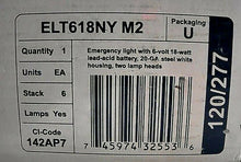 Load image into Gallery viewer, LITHONIA LIGHTING ELT618NY M2 NEW YORK APPROVED EMERG LIGHTING 6V 18W *FREE SHP*