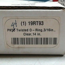 Load image into Gallery viewer, LOT/44 FENNER DRIVES 5050008 EAGLE CLEAR 85 TWISTED O-RING 3/16" OD 14" OAL *FS*