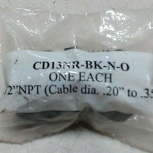 Load image into Gallery viewer, LOT/7 HEYCO CD13NR-BK-N-O CONNECTOR 1/2" NPT NYLON THREAD-STRAIN RELIEF *FRSHIP*