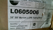 Load image into Gallery viewer, G.A MURDOCK L0605006 3/8" 500' MURLOK LLDPE BLACK TUBING -FREE SHIPPING