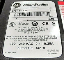 Load image into Gallery viewer, AB ROCKWELL 2711-T10C8 SER F FRN 4.48 PANELVIEW 1000 OPER. INTERFACE *FREE SHIP*