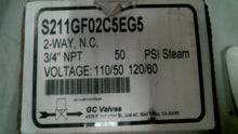 Load image into Gallery viewer, GC VALVES S211GF02C5EG5 2 WAY VALVE 3/4"NPT 50PSI 120V 60HZ -FREE SHIPPING