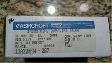 Load image into Gallery viewer, ASHCROFT 1JA30894-007 IND.DURALIFE GAUGE SIZE 2 1/2, 1009, 1/4"NPT-FREE SHIPPING