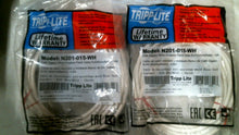 Load image into Gallery viewer, TRIPP LITE N201-015-WH CAT6 GIGABIT WHITE SNAPELESS 15FT CABLE RJ45 -FREE SHIP