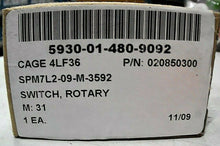 Load image into Gallery viewer, P/N 020850300 (SPM7L2-09-M-3592) HVAC BLOWER CONTROL ROTARY SWITCH *FREE SHIP*