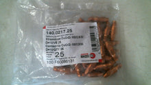 Load image into Gallery viewer, BINZEL ABICOR 140.1224.25 CONTACT TIP CUCRCZ M8/0 9/30 PKG/25 -FREE SHIPPING