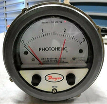 Load image into Gallery viewer, DWYER 3003-C PHOTOHELIC PRESSURE SWITCH/GAGE SERIES 3000 MAX PRESSURE 25PSIG *FS