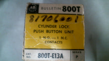 Load image into Gallery viewer, ALLEN BRADLEY 800T-E13A CYLINDER LOCK PUSH BUTTON UNIT SER.P -FREE SHIPPING