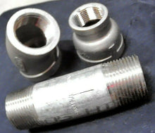 Load image into Gallery viewer, NEW LOT OF MISC. 316 STAINLESS STEEL PIPE FITTINGS/NIPPLE, 3 PCS. FREE SHIPPING