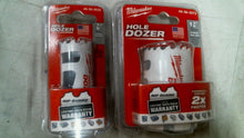 Load image into Gallery viewer, MILWAUKEE 49-56-0032 7/8" 49-56-0072 1 3/8" HOLE DOZER LOT/2 -FREE SHIPPING