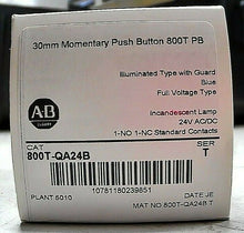 Load image into Gallery viewer, AB ROCKWELL 800T-QA24B SERIES T 30MM MOMENTARY PUSH BUTTON BLUE 800T PB *FRSHIP*