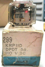 Load image into Gallery viewer, TE CONNECTIVITY POTTER & BRUMFIELD KRP11D RELAY COIL 110VDC 8PIN *FREE SHIPPING*