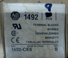 Load image into Gallery viewer, ALLEN BRADLEY 1492-CE6 TERMINAL BLOCK SER.B 9PCS -FREE SHIPPING