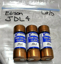 Load image into Gallery viewer, BUSSMANN EDISON JDL 4 / JDL4 FUSE TIME-DELAY 4A 600VAC CLASS J (TESTED) *FR SHP*
