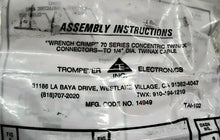 Load image into Gallery viewer, TROMPETER ELECTRONICS 14949 TERMINAL CONNECTOR RF/COAXIAL STRAIGHT 82.5OHM *FRSH