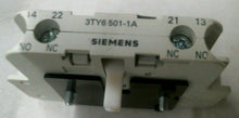 Load image into Gallery viewer, SIEMENS 3TY6 501-1A AUXILIARY SWITCH 1NO 1NC -FREE SHIPPING