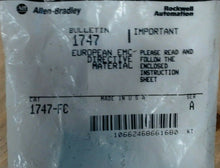 Load image into Gallery viewer, ALLEN BRADLEY 1747-FC IMPORTANT EUROPEAN EMC DIRECTIVE SER.A FREE SHIPPING