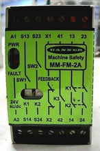 Load image into Gallery viewer, BANNER MM-FM-2A MACHINE SAFETY RELAY (GRN) 24VAC/DC 250MA MAX 4A RESIST. LOAD FS