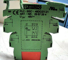 Load image into Gallery viewer, PHOENIX CONTACT PLC-BSC-48DC/21-21 TERMINAL BLOCK (2967264) RELAY BASE *FREE SHP