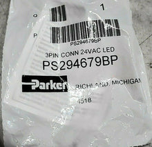 Load image into Gallery viewer, LOT/6 PARKER SCHRADER BELLOWS PS294679BP CONNECTOR 3-PIN DIN 24VAC SEALED *FRSHP