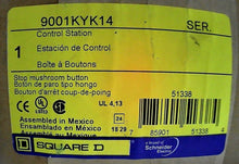 Load image into Gallery viewer, SCHNEIDER ELECTRIC SQUARE D 9001KYK14 ENCLOSURE W/PUSHBUTTON STOP 30MM 10A *FS*