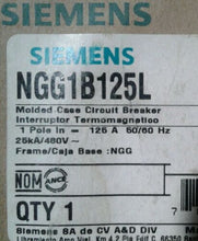 Load image into Gallery viewer, Siemens NGG1B125L Molded Case Circuit Breaker 347V 125A 1P free shipping
